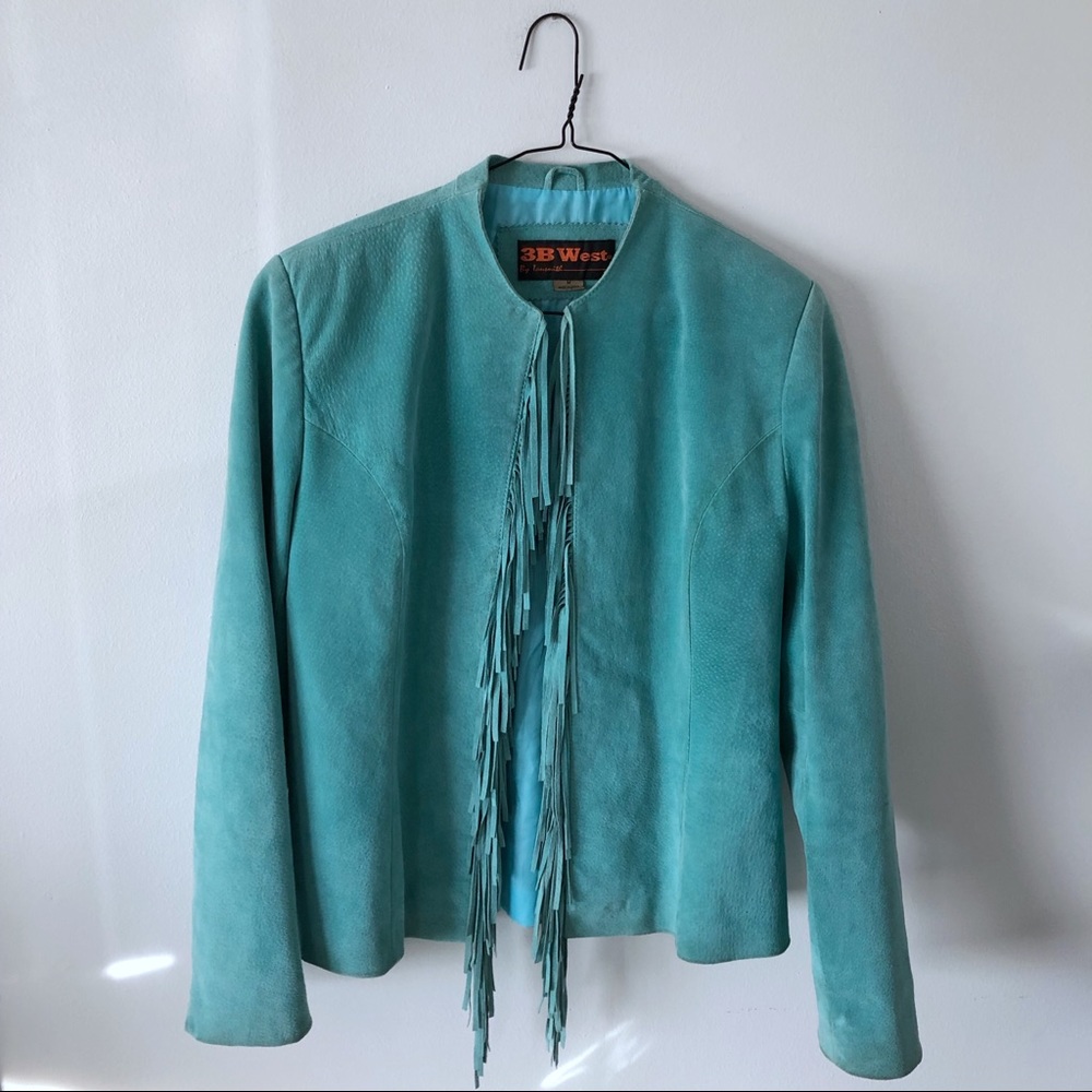 Turquoise Fringe Jacket